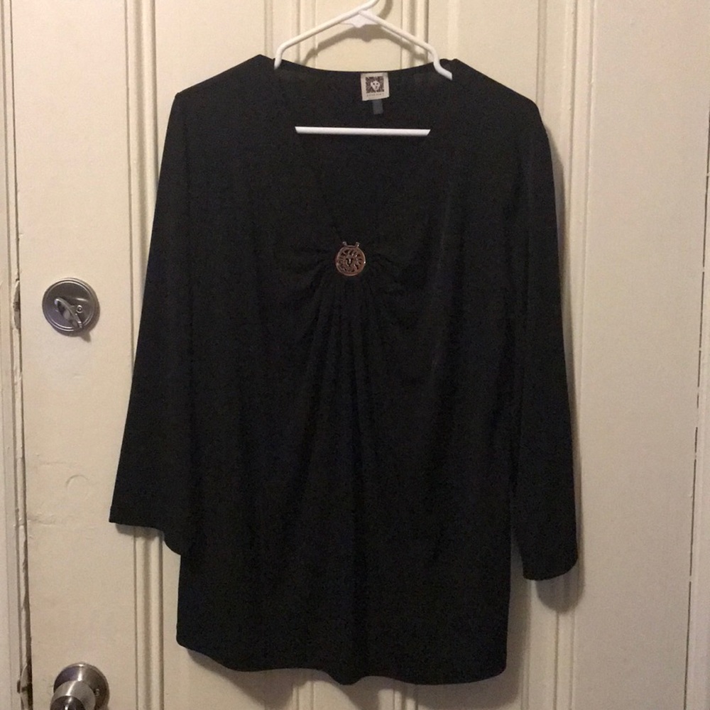 Anne Klein - Black blouse, XL